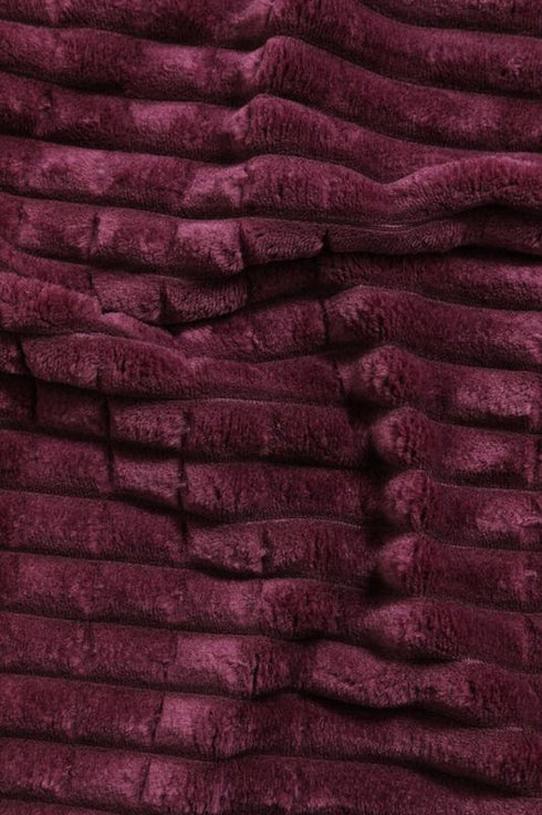 Jaukus lovos užtiesalas su pūkeliu "Merinos Cozy" su 2 pagalvių užvalkalais, sodri violetinė